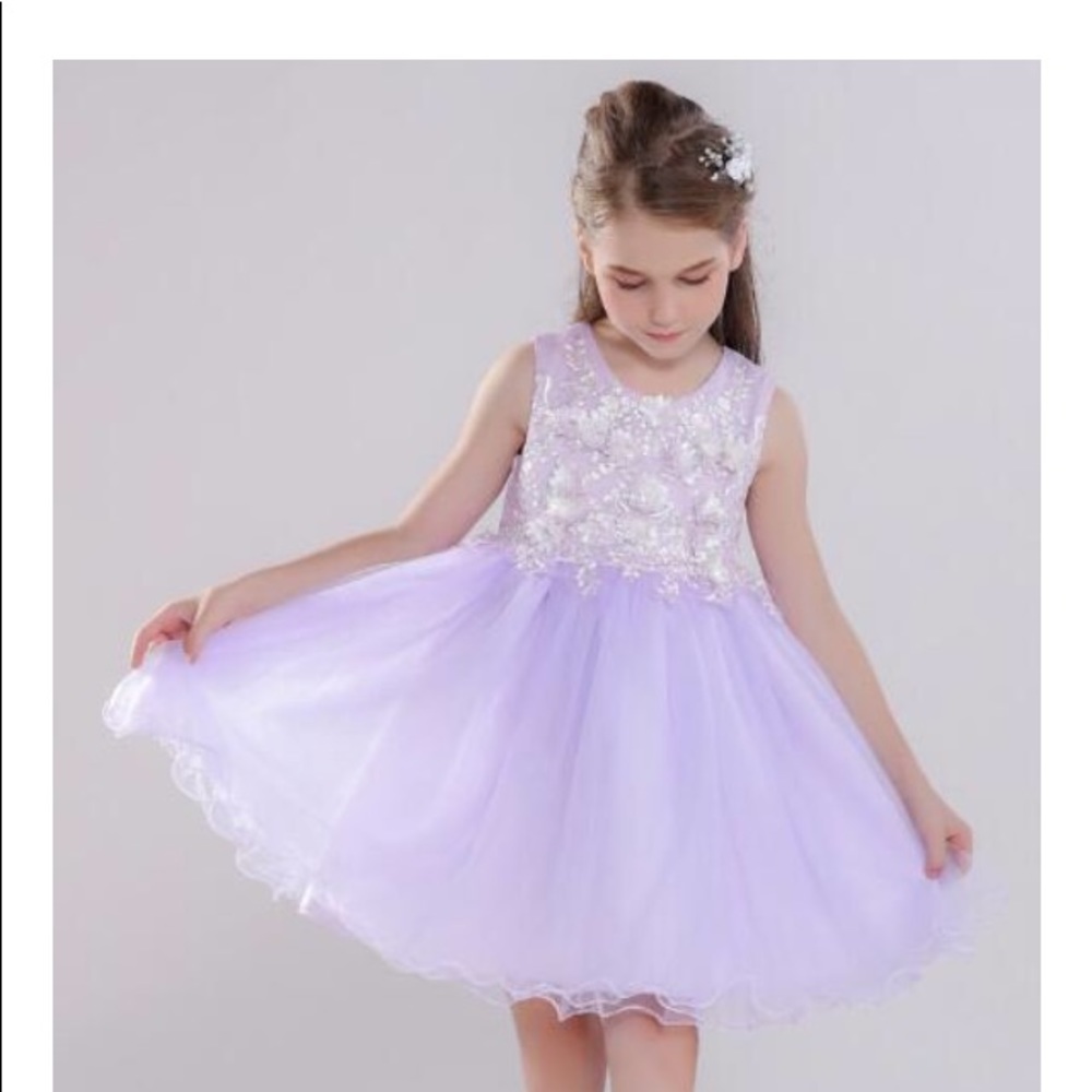LAST ONE - Gorgeous CHASING FIREFLIES Weaver dress purple Easter tulle girls 12 - Picture 3 of 7